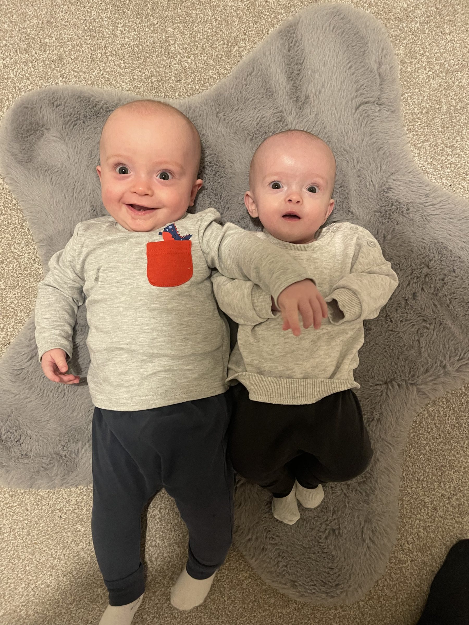 Twins Archie and Jacob Digby